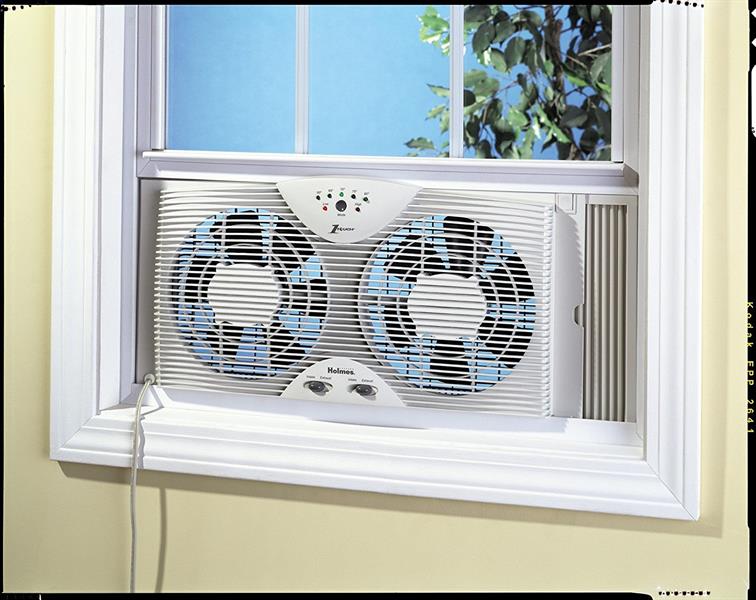 Holmes Dual Blade Twin Window Fan, White 